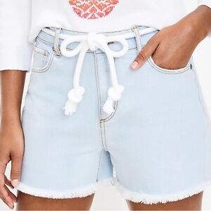 Loft Faded Nautical Denim Shorts